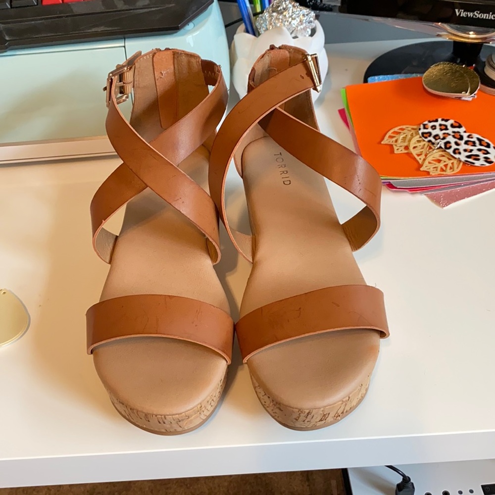 TORRID - 10W - Cork Wedges - Tan